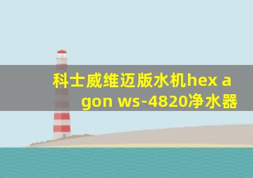 科士威维迈版水机hex agon ws-4820净水器